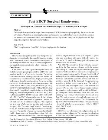 Post ERCP Surgical Emphysema - JK Science