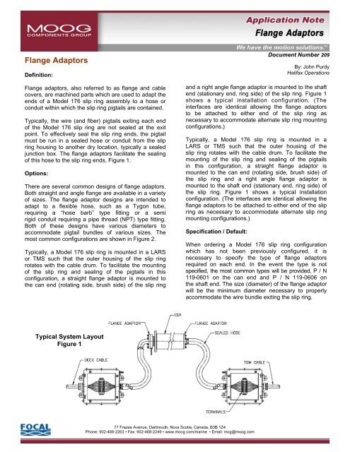 Flange Adaptors Application Note #209 - Moog Inc