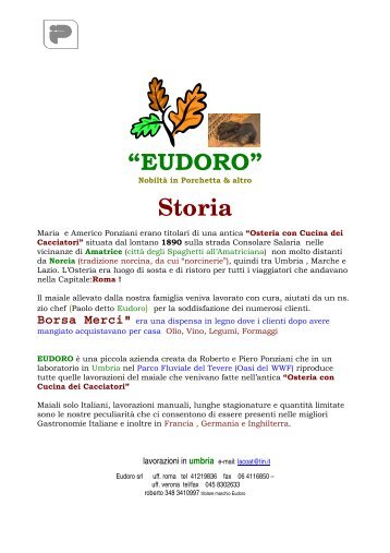 “EUDORO” Storia - Circolo Dipendenti del Gruppo Cattolica
