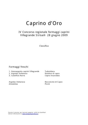 Classifica del concorso [file .pdf] - Sardegna Agricoltura