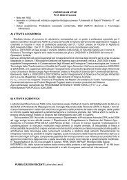 CURRICULUM VITAE DIDATTICO SCIENTIFICO - Facoltà di Agraria ...