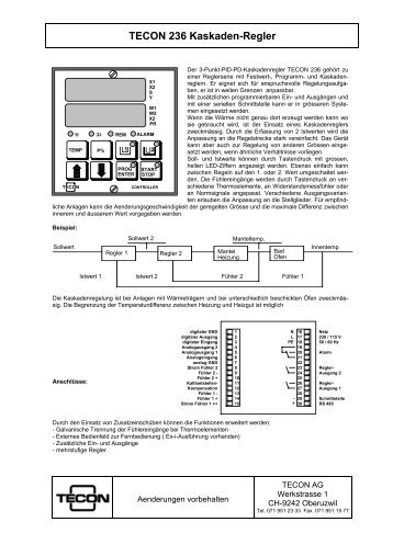 TECON 236 Kaskaden-Regler - Tecon AG