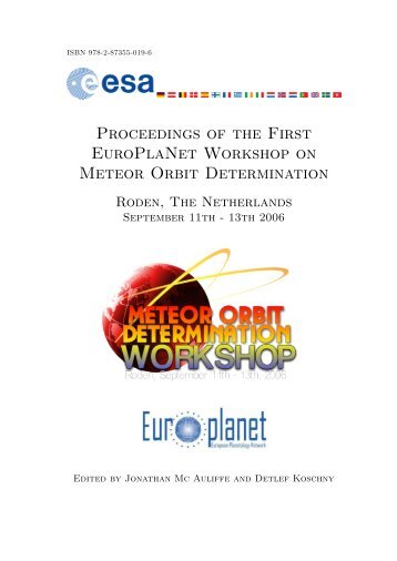 Proceedings of the First EuroPlaNet Workshop on Meteor Orbit ...