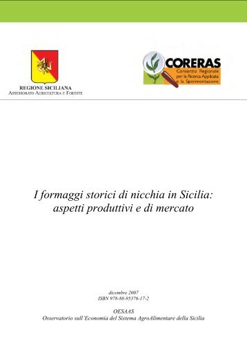 I formaggi storici di nicchia in Sicilia: aspetti produttivi e di ... - Coreras