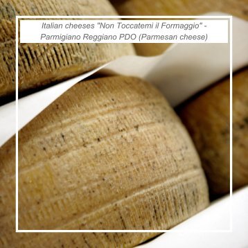 Italian cheeses "Non Toccatemi il Formaggio" - Parmigiano ...