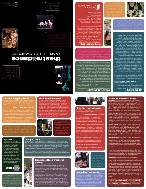 Brochure - College of Arts and Sciences - University of Mary ...