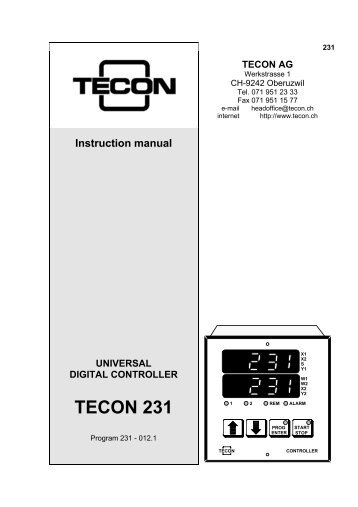 TECON 231 - Tecon AG