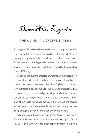 Dame Alice Kyteler - The O'Brien Press