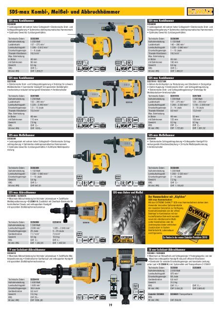 ELEKTROWERKZEUGE 2010 Netto ... - Technomag AG