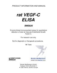 PRODUCT INFORMATION AND MANUAL rat VEGF-C ELISA BMS626
