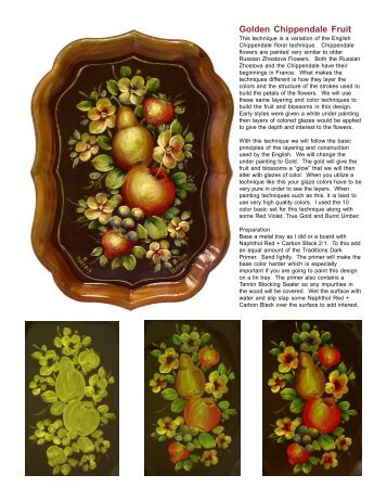 Golden Chippendale Fruit - Jansen Art Studio