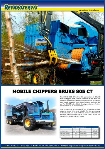 MOBILE CHIPPERS BRUKS 805 CT