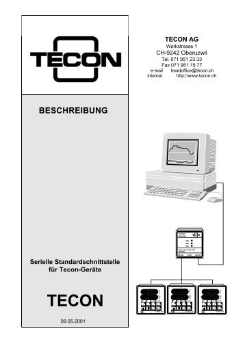 BESCHREIBUNG Serielle Standardschnittstelle für ... - Tecon AG