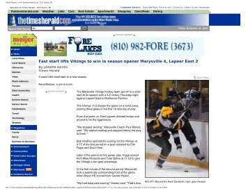 Times Herald - www.thetimesherald.com - Port Huron ... - MAC Hockey