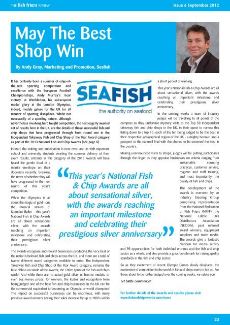 Sept 2012 - Issue 6 - National Federation of Fish Friers