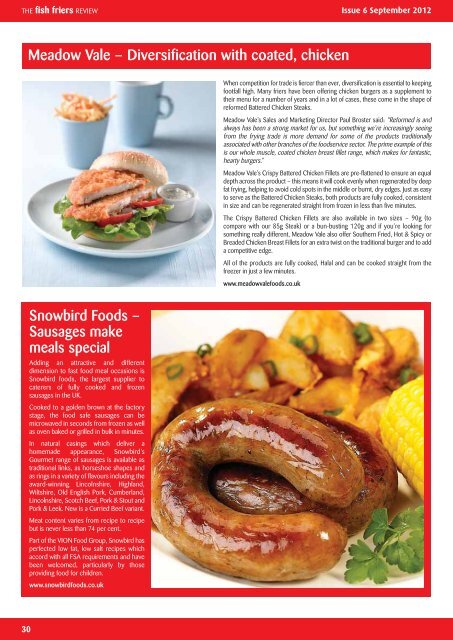 Sept 2012 - Issue 6 - National Federation of Fish Friers