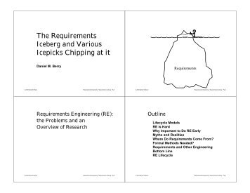 The Requirements Iceberg and Various Icepicks Chipping at it