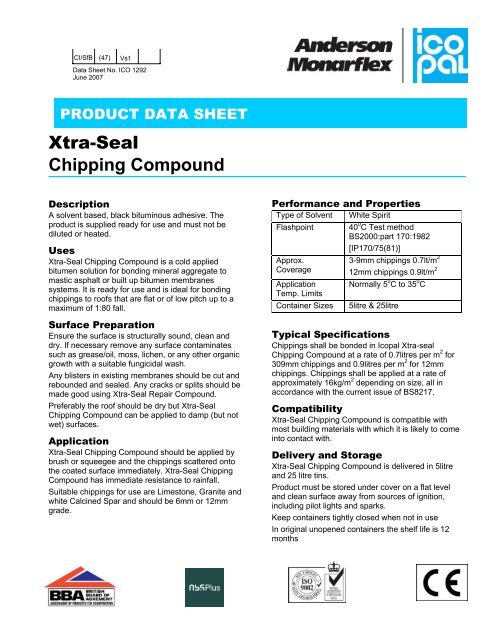 Xtra-Seal Chipping Compound - Icopal