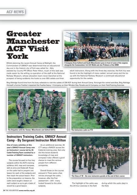 The Volunteer - NWRFCA - Northwest Reserve Forces & Cadets ...