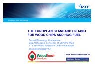the european standard en 14961 for wood chips - Wood Heat ...