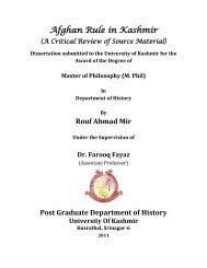 Rouf Thesis for M. Phil.pdf - Univeristy of Kashmir Information Service