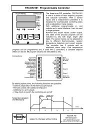 TECON 501 Programmable Controller - Tecon AG