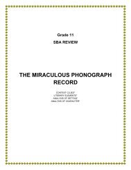 THE MIRACULOUS PHONOGRAPH RECORD