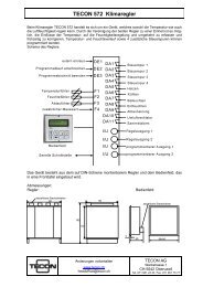 TECON 572 Klimaregler - Tecon AG