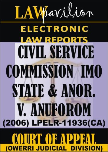 CIVIL SERVICE COMMISSION IMO STATE & ANOR. V. GODWIN ...