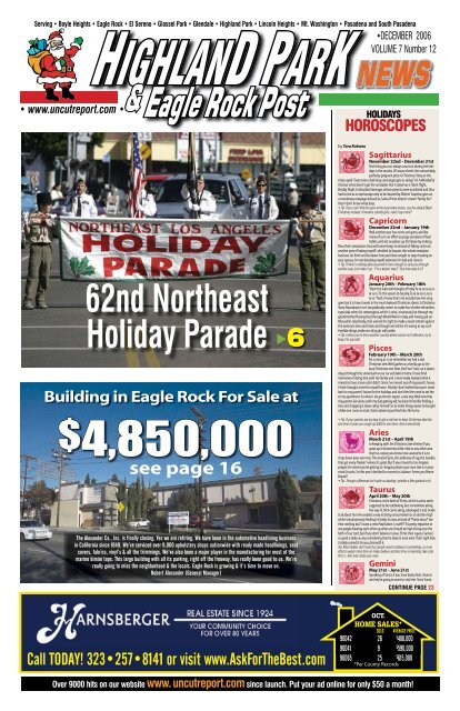 HIGHLAND PARK NEWS/EAGLE ROCK POST • DECEMBER 2006 ...