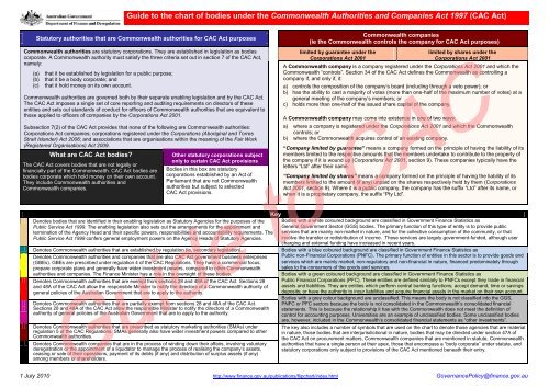 Cac And Fma Flipchart Guide Department Of Finance And - 