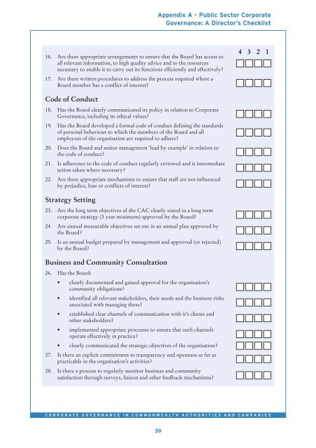 Corporate Governance in Commonwealth Authorities and Companies