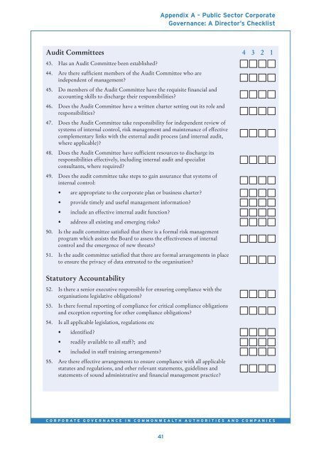 Corporate Governance in Commonwealth Authorities and Companies