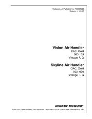 RPL: CAC, CAH 003-169, Vision Condensing/Air Handler. OAC ...