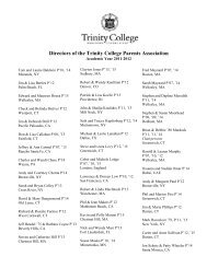 Directors of the Trinity College Parents Association