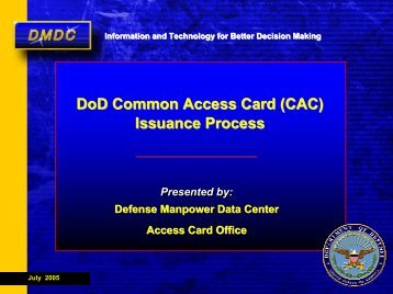 (CAC) Issuance Process - IDManagement.gov