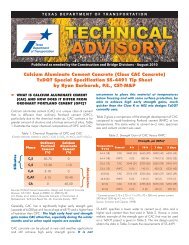 Calcium Aluminate Cement Concrete (Class CAC Concrete) TxDOT ...