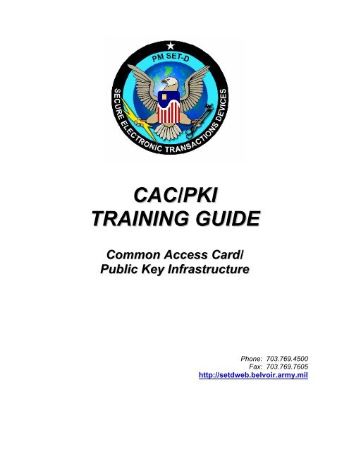 CAC/PKI TRAINING GUIDE - IDManagement.gov