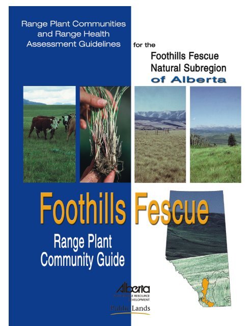 Foothills Fescue Range Plant Community Guide - Sustainable ...
