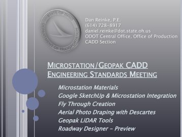 microstation/geopak cadd engineering standards meeting