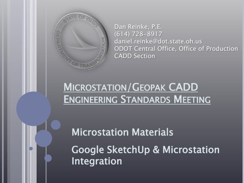 microstation/geopak cadd engineering standards meeting