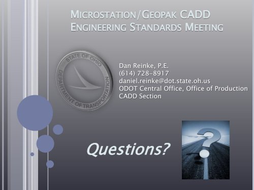 microstation/geopak cadd engineering standards meeting