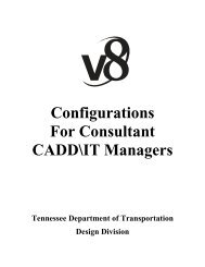 TDOT Design Division V8 Configurations for Consultant CADD ...