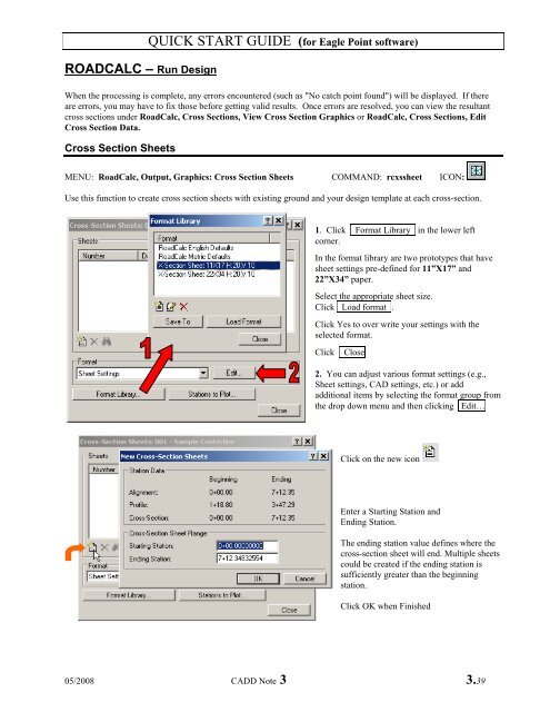 QUICK START GUIDE (for Eagle Point software)