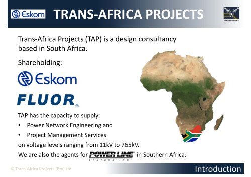 Trans-Africa Projects (Pty) Ltd - Power Line Systems