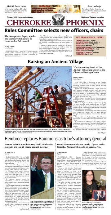 Feb. 2012 issue of the Cherokee Phoenix online