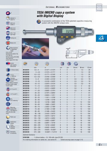 TESA IMICRO capa µ system with Digital Display