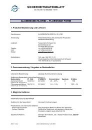 SICHERHEITSDATENBLATT - Tessenderlo Schweiz AG