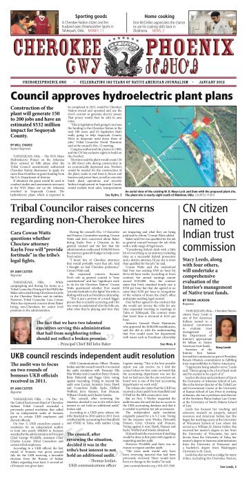 CN citizen named to Indian trust commission - Cherokee Phoenix