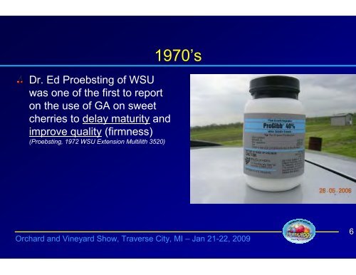 Influence of Gibberellic Acid (GA ) on Fruit Quality of Sweet Cherries ...